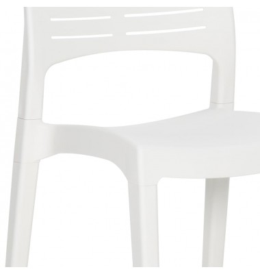  Sodo kėdės, 2vnt., baltos spalvos, polipropilenas - Lauko kėdės - 9