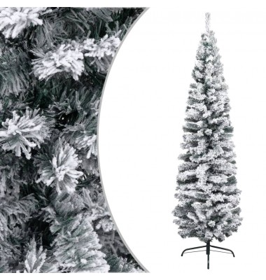  Dirbtinė Kalėdų eglutė su sniegu, žalios spalvos, 240cm, PVC - Kalėdinės eglutės - 1