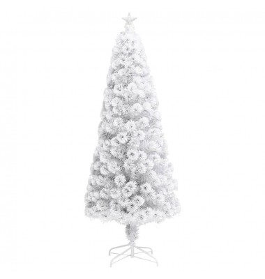  Dirbtinė Kalėdų eglutė su LED, balta, 210cm, optinis pluoštas - Kalėdinės eglutės - 3