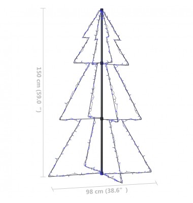 Kalėdų eglutė, 98x150cm, kūgio formos, 200 LED lempučių - Kalėdinis apšvietimas - 6