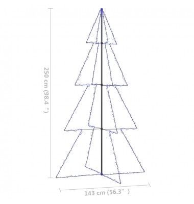 Kalėdų eglutė, 143x250cm, kūgio formos, 360 LED lempučių - Kalėdinis apšvietimas - 5