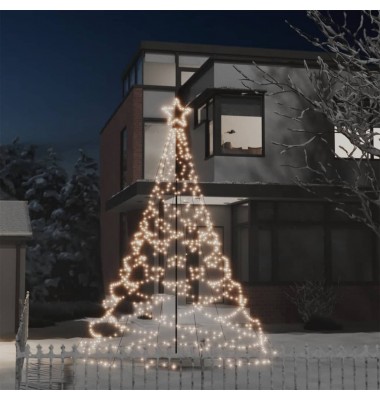 Kalėdų eglutė su metaliniu stulpu, 3m, 500 šiltų baltų LED - Kalėdinės eglutės - 1