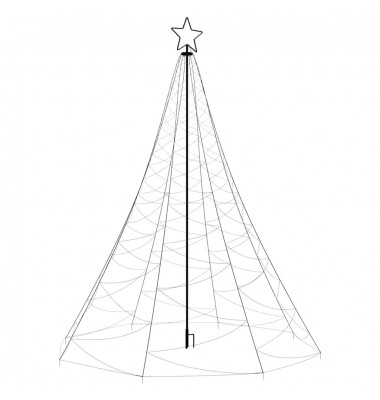 Kalėdų eglutė su metaliniu stulpu, 3m, 500 šiltų baltų LED - Kalėdinės eglutės - 3