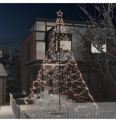 Kalėdų eglutė su metaliniu stulpu, 5m, 1400 šiltų baltų LED - Kalėdinės eglutės - 1