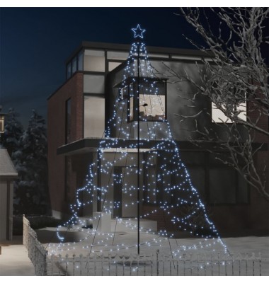 Kalėdų eglutė su metaliniu stulpu, 5m, 1400 šaltų baltų LED - Kalėdinės eglutės - 1