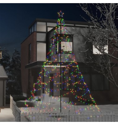Kalėdų eglutė su metaliniu stulpu, 5m, 1400 įvairiaspalvių LED - Kalėdinės eglutės - 1