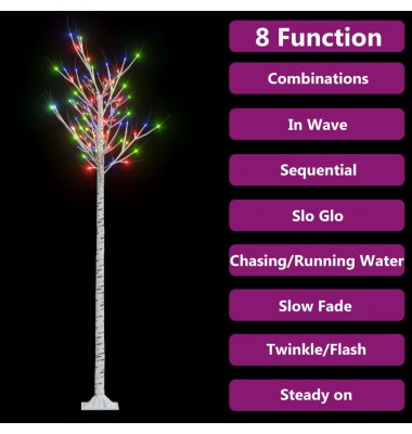 Kalėdinis medis, 2,2m, su 200 įvairių spalvų LED lempučių - Kalėdinis apšvietimas - 3