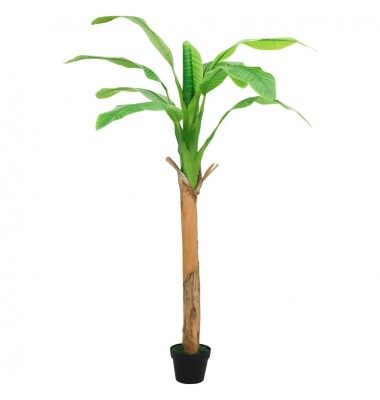  Dirbtinis bananmedis su vazonu, 140cm, žalias - Dirbtiniai augalai - 2