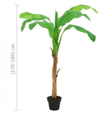  Dirbtinis bananmedis su vazonu, 140cm, žalias - Dirbtiniai augalai - 7