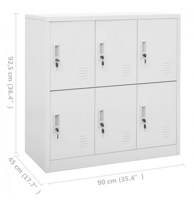  Persirengimo spintelė, šviesiai pilka, 90x45x92,5cm, plienas - Biuro spintos, spintelės - 8