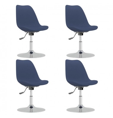  Pasukamos valgomojo kėdės, 4vnt., mėlynos spalvos, audinys - Valgomojo Kėdės - 2
