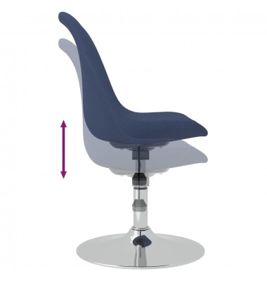  Pasukamos valgomojo kėdės, 4vnt., mėlynos spalvos, audinys - Valgomojo Kėdės - 5