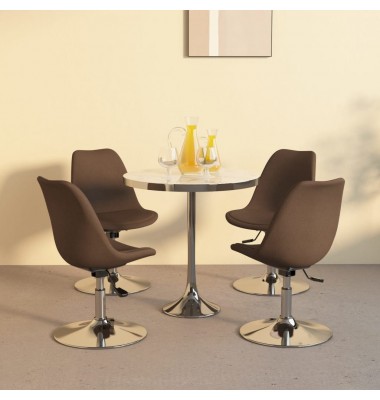  Pasukamos valgomojo kėdės, 4vnt., rudos spalvos, audinys - Valgomojo Kėdės - 1
