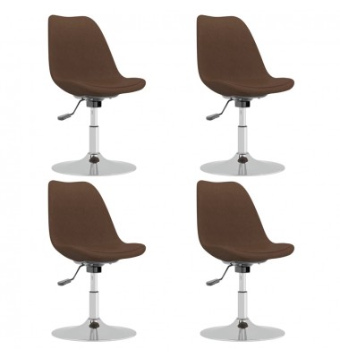  Pasukamos valgomojo kėdės, 4vnt., rudos spalvos, audinys - Valgomojo Kėdės - 2