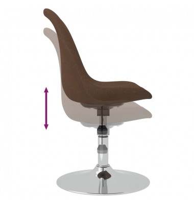  Pasukamos valgomojo kėdės, 4vnt., rudos spalvos, audinys - Valgomojo Kėdės - 5