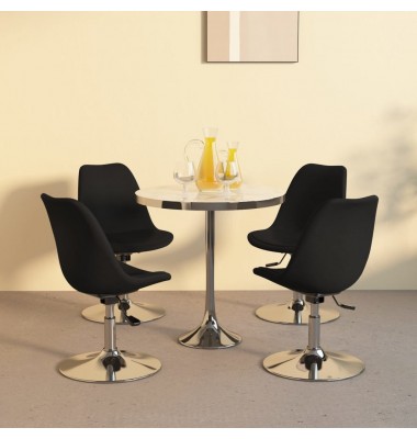  Pasukamos valgomojo kėdės, 4vnt., juodos spalvos, audinys - Valgomojo Kėdės - 1