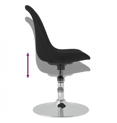  Pasukamos valgomojo kėdės, 4vnt., juodos spalvos, audinys - Valgomojo Kėdės - 5