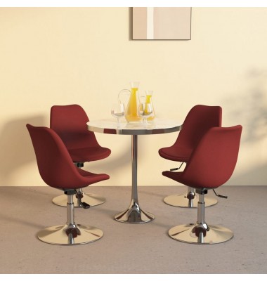  Pasukamos valgomojo kėdės, 4vnt., raudonojo vyno, audinys - Valgomojo Kėdės - 1