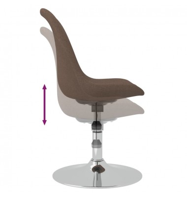 Pasukamos valgomojo kėdės, 4vnt., taupe spalvos, audinys - Valgomojo Kėdės - 5