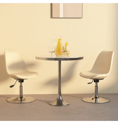  Pasukamos valgomojo kėdės, 2vnt., kreminės spalvos, audinys - Valgomojo Kėdės - 1
