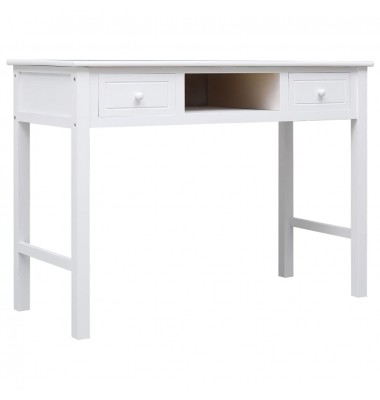  Rašomasis stalas, baltas, 108x45x76cm, paulovnijos masyvas - Rašomieji stalai - 1