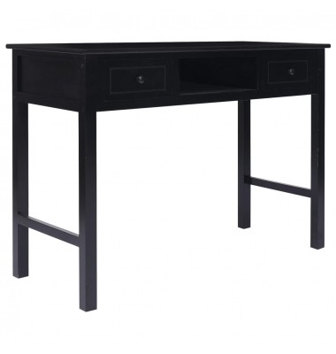  Rašomasis stalas, juodas, 108x45x76cm, paulovnijos masyvas - Rašomieji stalai - 1