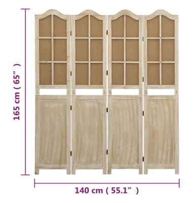  Kambario pertvara, 4 dalių, ruda, 140x165cm, audinys - Kambario pertvaros - 7