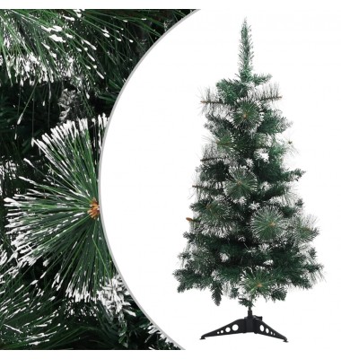  Dirbtinė Kalėdų eglutė su stovu, žalia ir balta, 90cm, PVC - Kalėdinės eglutės - 1