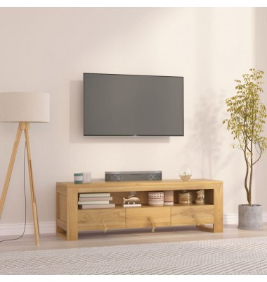  Televizoriaus spintelė, 110x30x35cm, tikmedžio medienos masyvas - TV spintelės - 1
