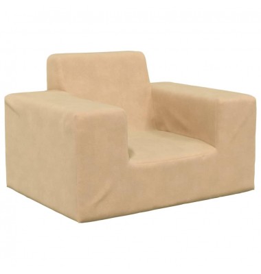 Vaikiška sofa, kreminės spalvos, minkštas pliušas - Sofos, Foteliai - 2