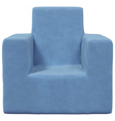Vaikiška sofa, mėlynos spalvos, minkštas pliušas - Sofos, Foteliai - 3