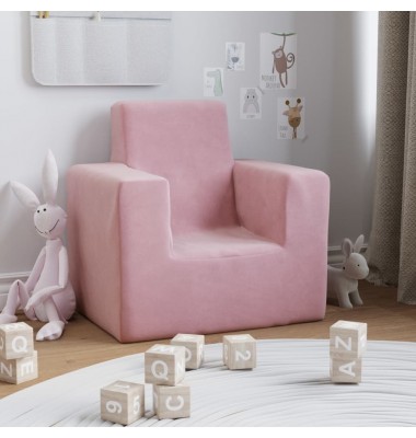 Vaikiška sofa, rožinės spalvos, minkštas pliušas - Sofos, Foteliai - 1