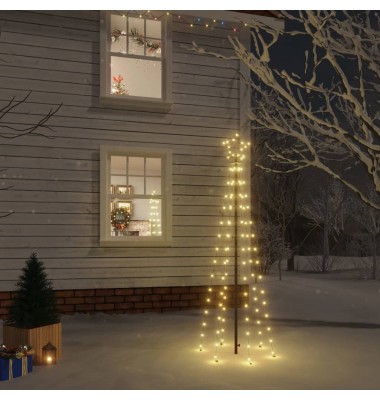 Kalėdų eglutė su kuoliuku, šiltos baltos spalvos, 108LED, 180cm - Kalėdinis apšvietimas - 1