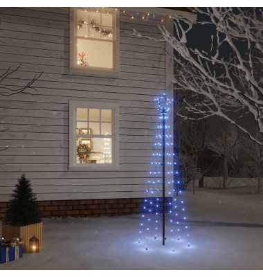 Kalėdų eglutė su kuoliuku, mėlynos spalvos, 108LED, 180cm - Kalėdinis apšvietimas - 1
