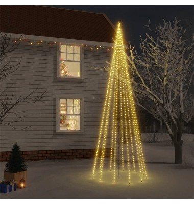 Kalėdų eglutė su kuoliuku, 500cm, 732 šiltos baltos spalvos LED - Kalėdinis apšvietimas - 1