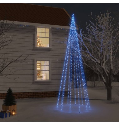 Kalėdų eglutė su kuoliuku, 500cm, 732 mėlynos spalvos LED - Kalėdinis apšvietimas - 1