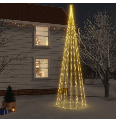 Kalėdų eglutė su kuoliuku, 800cm, 1134 šiltos baltos LED - Kalėdinis apšvietimas - 1