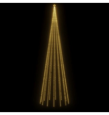 Kalėdų eglutė su kuoliuku, 800cm, 1134 šiltos baltos LED - Kalėdinis apšvietimas - 3