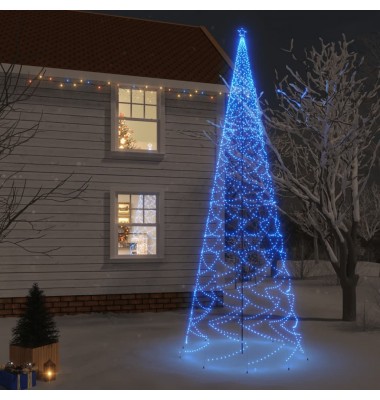 Kalėdų eglutė su kuoliuku, mėlynos spalvos, 3000LED, 800cm - Kalėdinis apšvietimas - 1