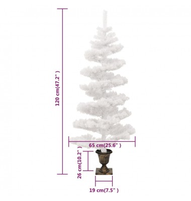  Kalėdų eglutė su stovu/LED, balta, 120cm, PVC, spiralės formos - Kalėdinės eglutės - 10