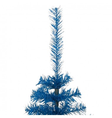  Dirbtinė pusinė Kalėdų eglutė su stovu, mėlyna, 150cm, PVC - Kalėdinės eglutės - 6