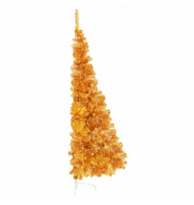 Dirbtinė pusinė Kalėdų eglutė su stovu, auksinė, 240cm, PVC - Kalėdinės eglutės - 4