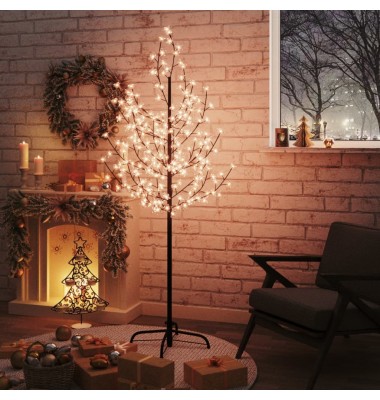 LED medis su vyšnių žiedais, 180cm, 200 šiltų baltų LED - Kalėdinis apšvietimas - 1