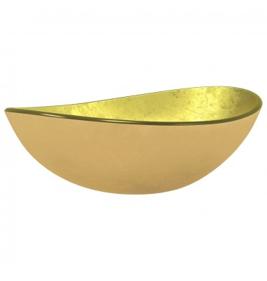  Praustuvas, auksinės spalvos, 54,5x35x15,5cm, grūdintas stiklas - Vonios praustuvai - 2