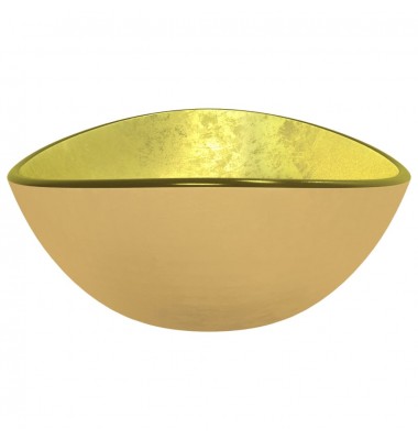  Praustuvas, auksinės spalvos, 54,5x35x15,5cm, grūdintas stiklas - Vonios praustuvai - 4