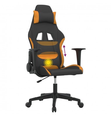  Pasukama žaidimų kėdė, juoda ir tamsiai geltona, audinys - Žaidimų kėdės - 7