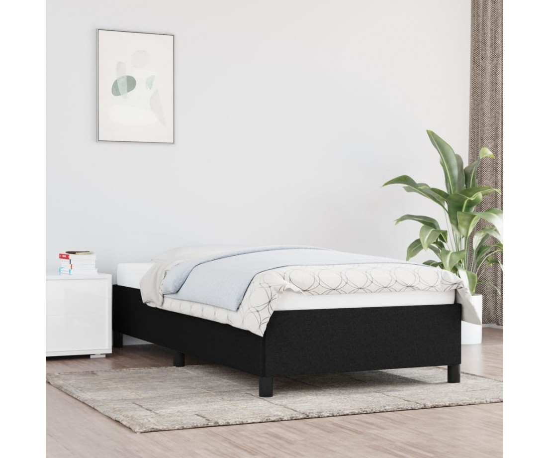 Lovos rėmas, juodos spalvos, 90x200cm, audinys - Lovos - 1 Lovos rėmas, juodos spalvos, 90x200cm, audinys - Lovos - 1