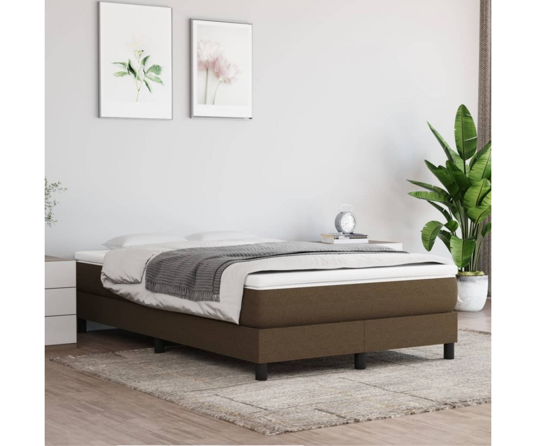 Spyruoklinis čiužinys, tamsiai rudas, 120x200x20 cm, audinys - Čiužiniai - 1 Spyruoklinis čiužinys, tamsiai rudas, 120x200x20 cm, audinys - Čiužiniai - 1