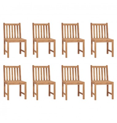 Sodo kėdės su pagalvėlėmis, 8vnt., tikmedžio medienos masyvas  - Lauko kėdės - 2