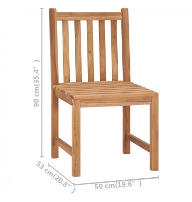 Sodo kėdės su pagalvėlėmis, 8vnt., tikmedžio medienos masyvas  - Lauko kėdės - 11